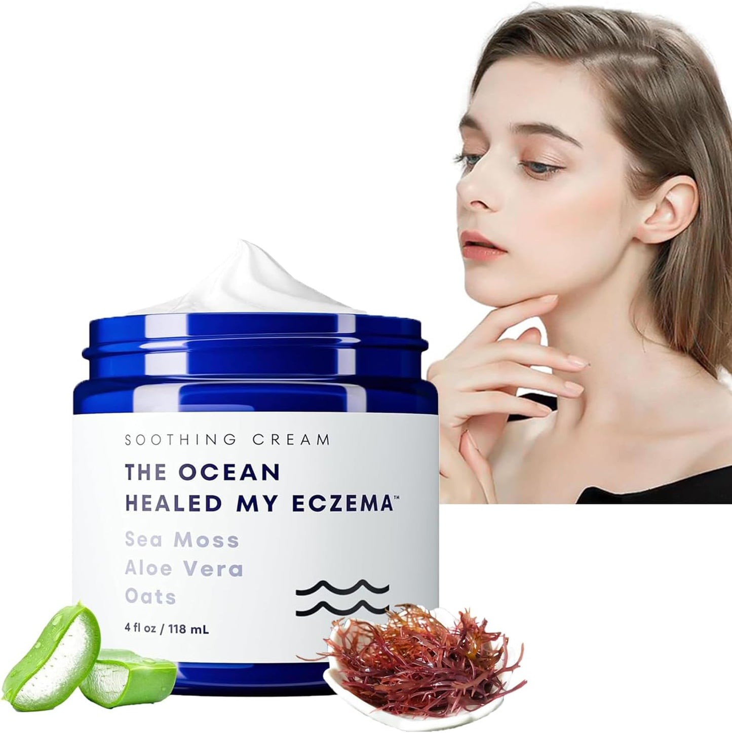 Carvenchy The Ocean Healed my Eczema Soothing cream with Aloe Vera and oaths -118ml