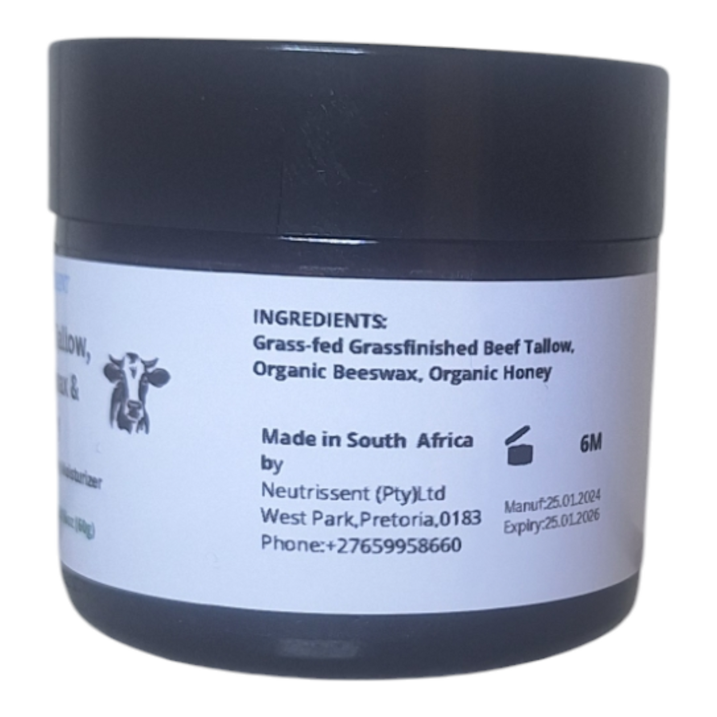 Neutrissent Beef Tallow for Skin Moisturizer with Beeswax and Honey-56.7g