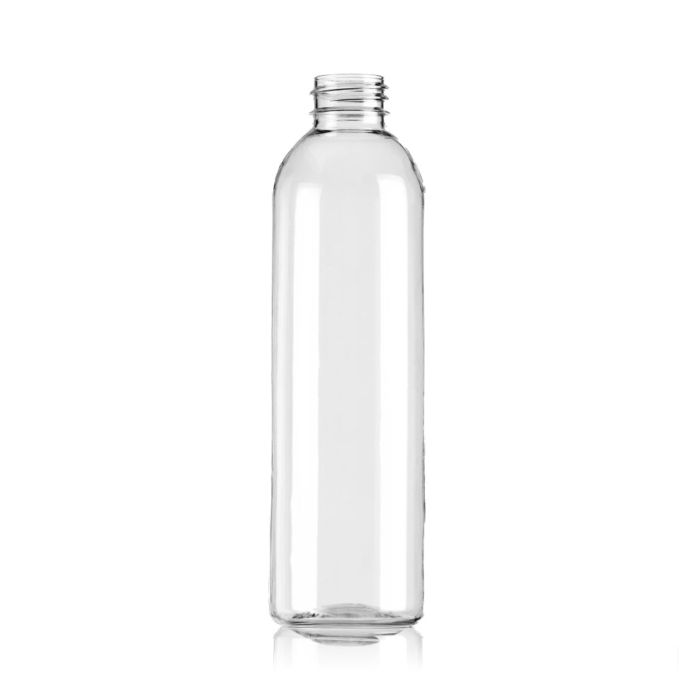 100ml boston tall PET bottle,Clear with 20mm neck(No closure)