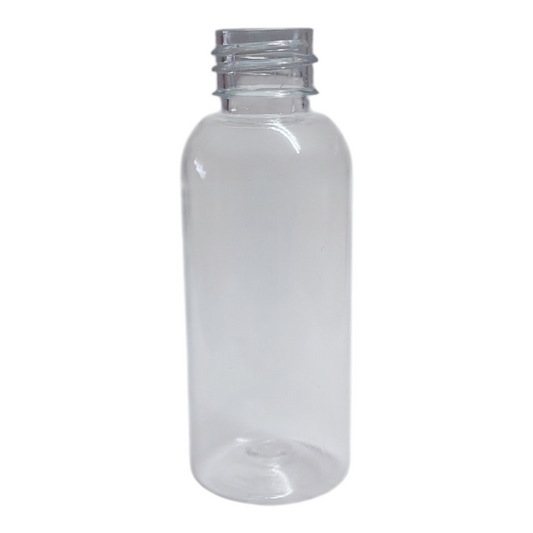 50ml boston tall PET  bottle,Clear with 20mm neck(No closure)