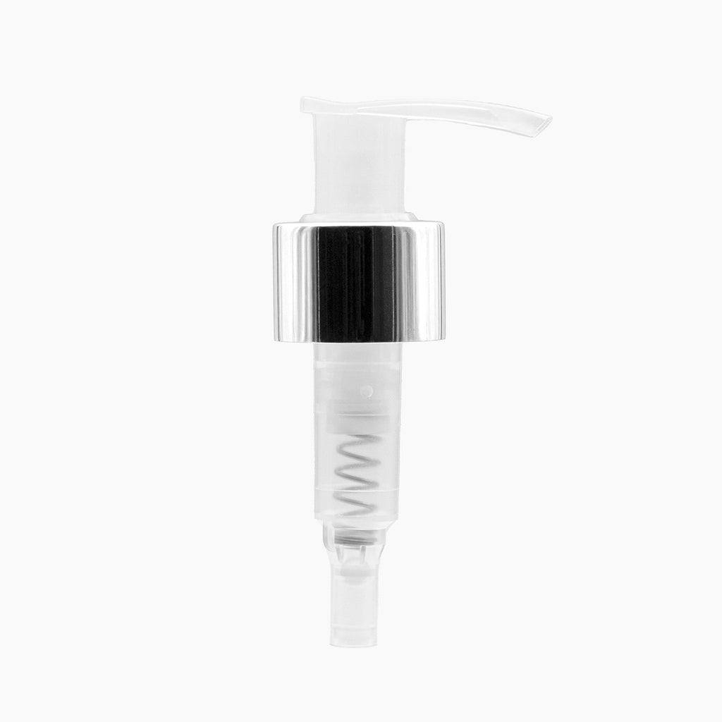 Lotion pump (24mm)- Silver collar